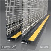 LIKOV LS2-FLEX 06 lišta okenní začišťovací 2D 6 mm s krycí lam. a tkan. 2,6m antracit